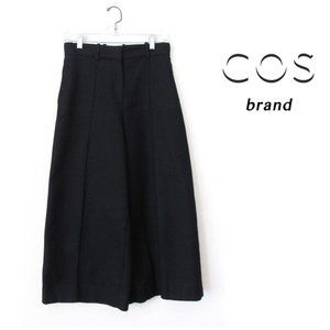 COS High Waist Denim Wide Leg Trouser Pants Tailored Look in Black High Rise